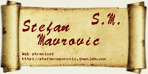Stefan Mavrović vizit kartica